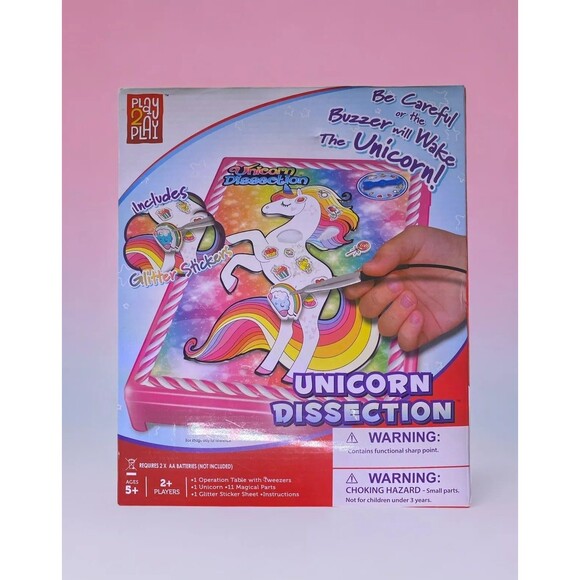 Unicorn Board Game New w/Operation Table, Unicorn, Magical Prts, Glitter Sticker - Picture 1 of 7